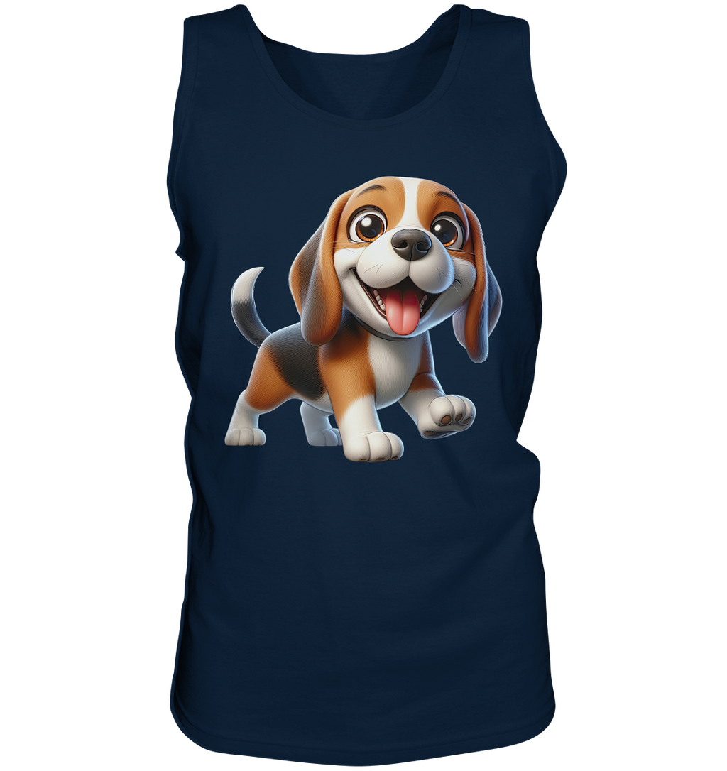 Beagle Cartoon Hund personalisierbar - Tank-Top