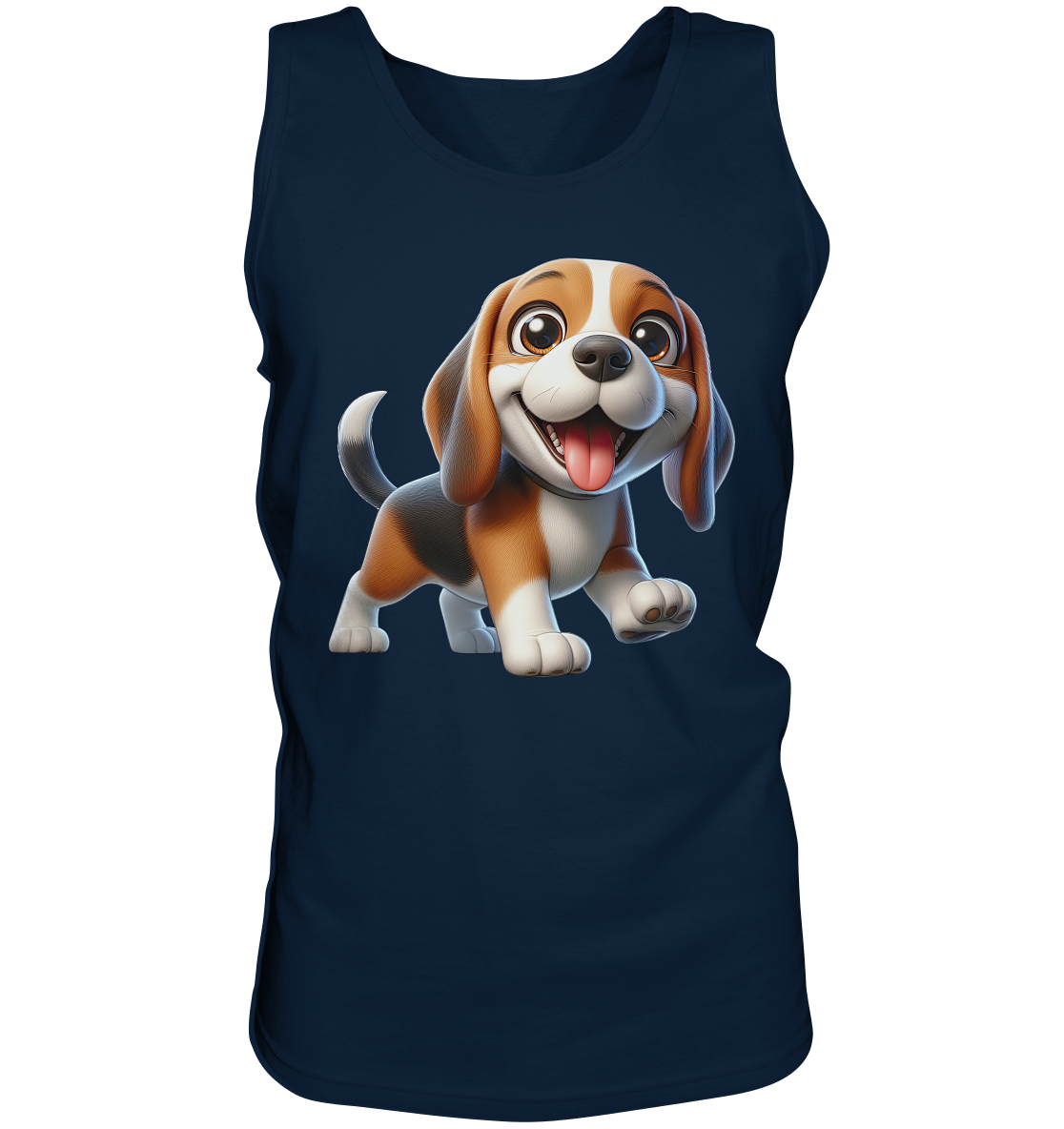 Beagle Cartoon Hund personalisierbar - Tank-Top