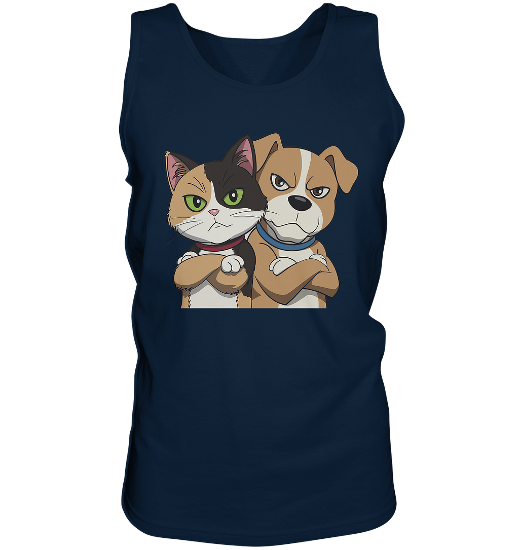 Hund und Katze grumpy - personalisierbar - Tank-Top