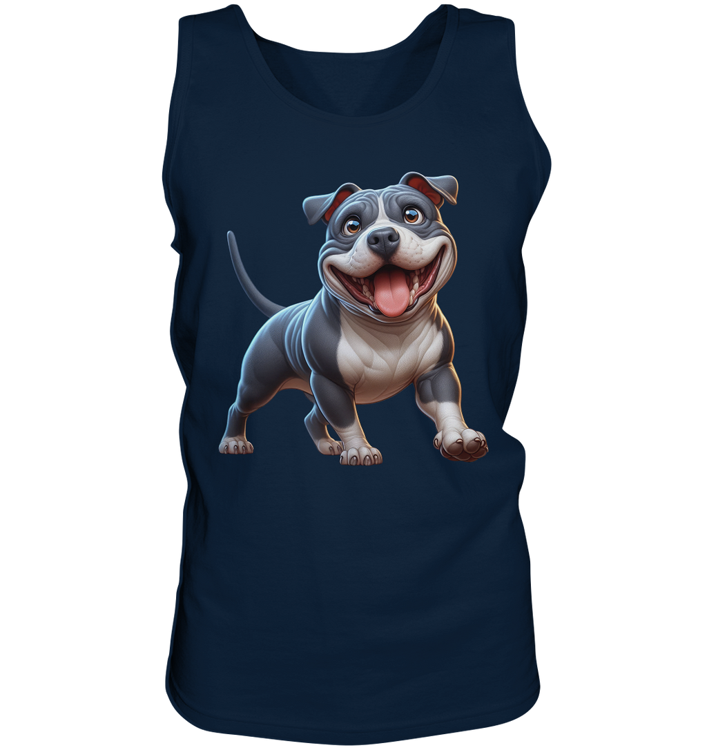 Pittbull Cartoon Hund personalisierbar - Tank-Top