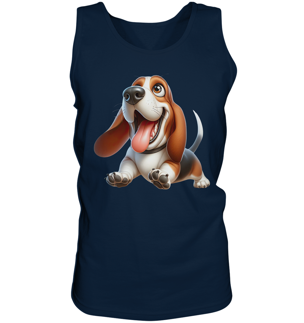 Basset Hound Cartoon personalisierbar - Tank-Top