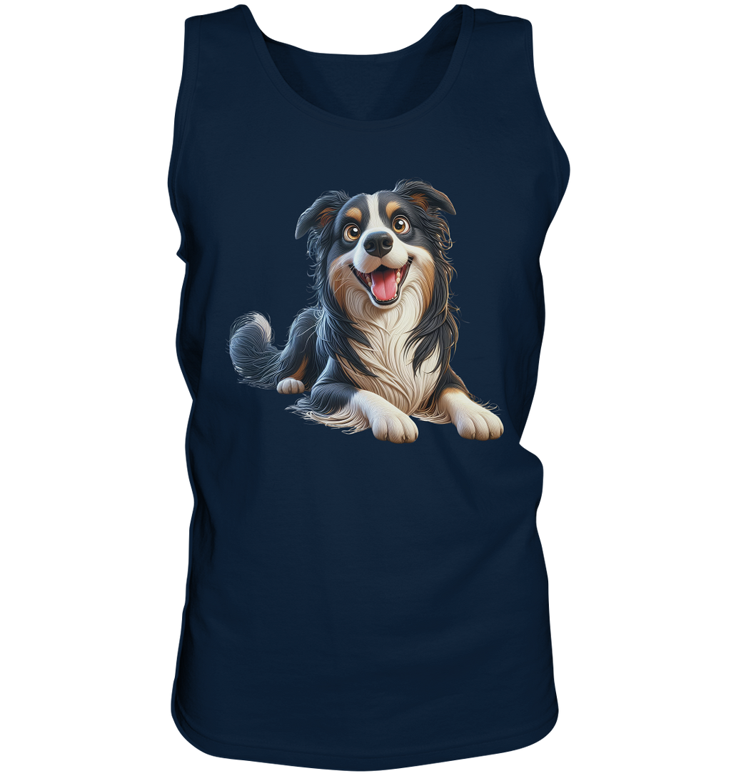 Border Collie Cartoon - personalisierbar - Tank-Top