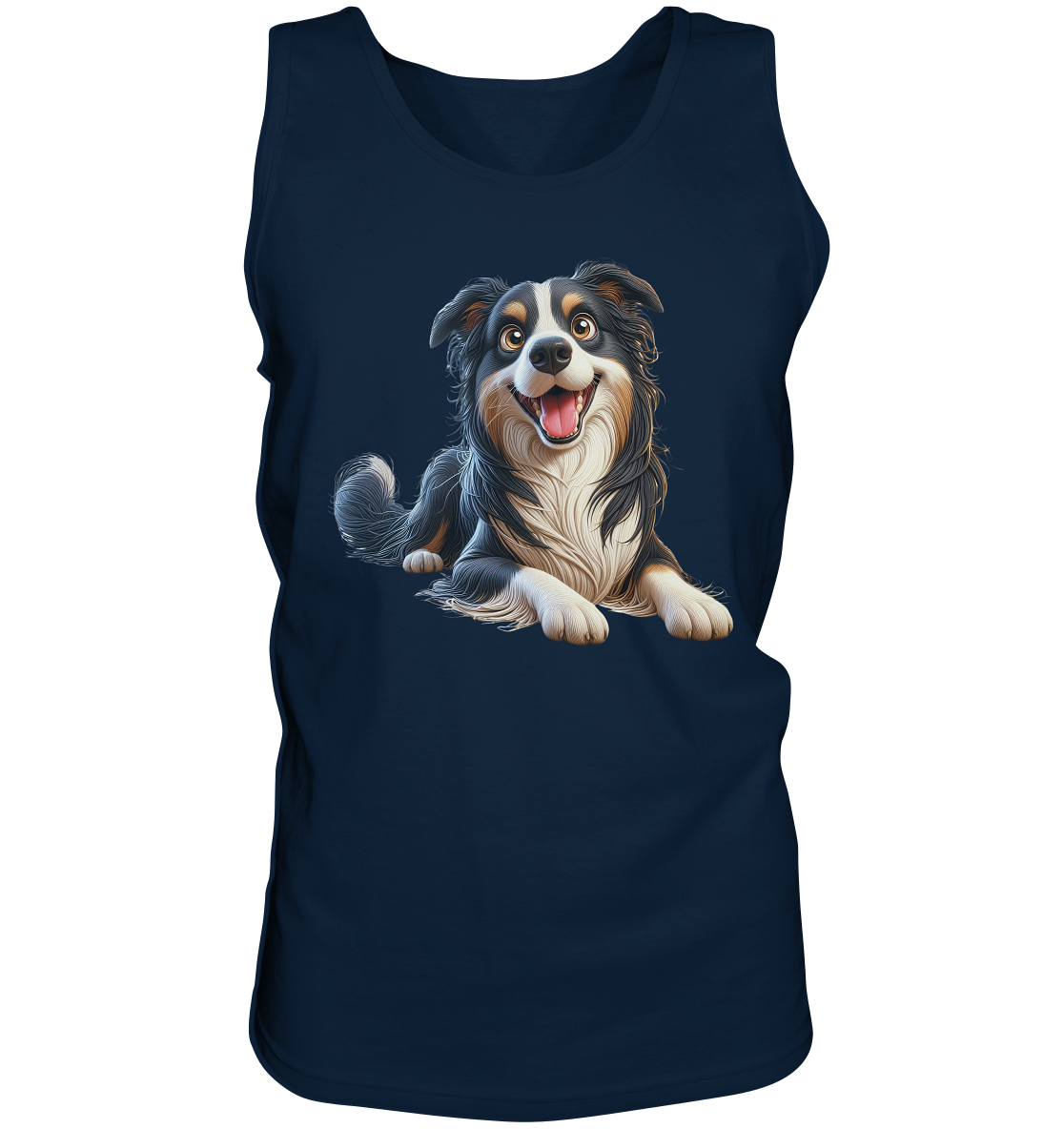 Border Collie Cartoon - personalisierbar - Tank-Top