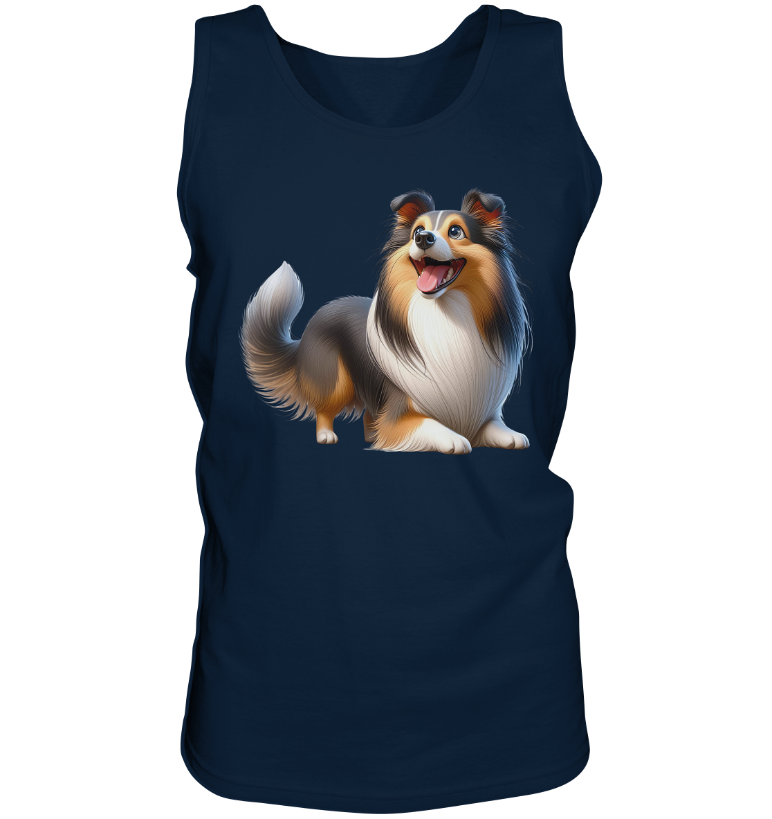 Shetland Sheepdog cartoon personalisierbar - Tank-Top