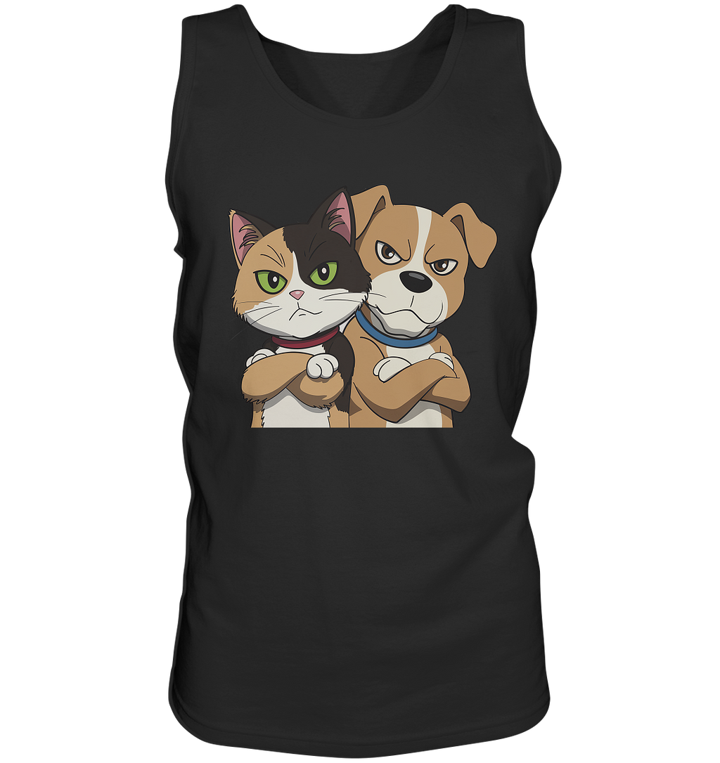 Hund und Katze grumpy - personalisierbar - Tank-Top