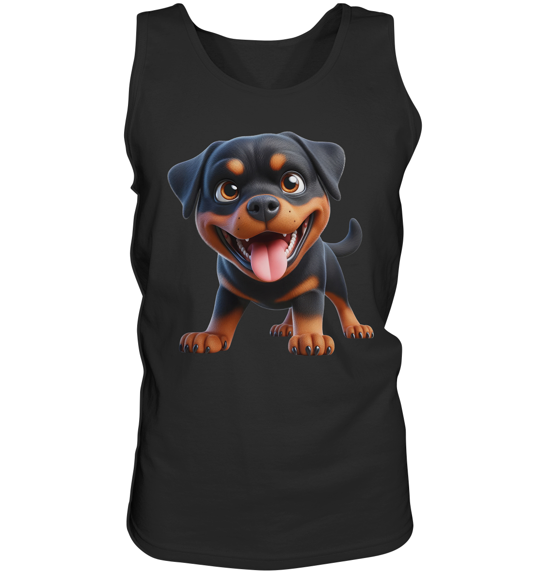 Rottweiler Cartoon Hund - personalisierbar - Tank-Top