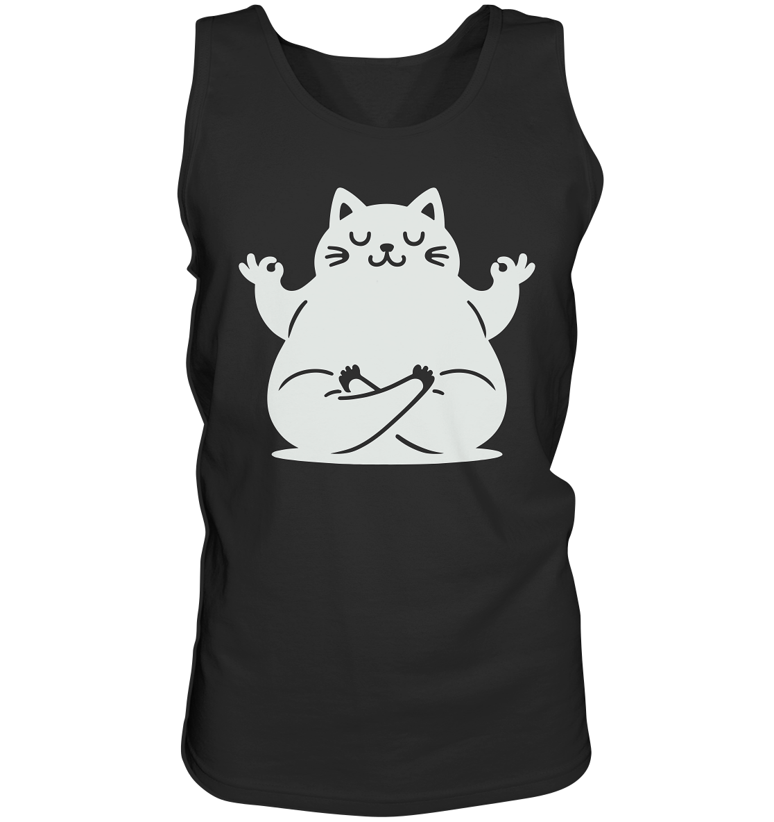 Lustige Yoga Katze - personalisierbar - Tank-Top
