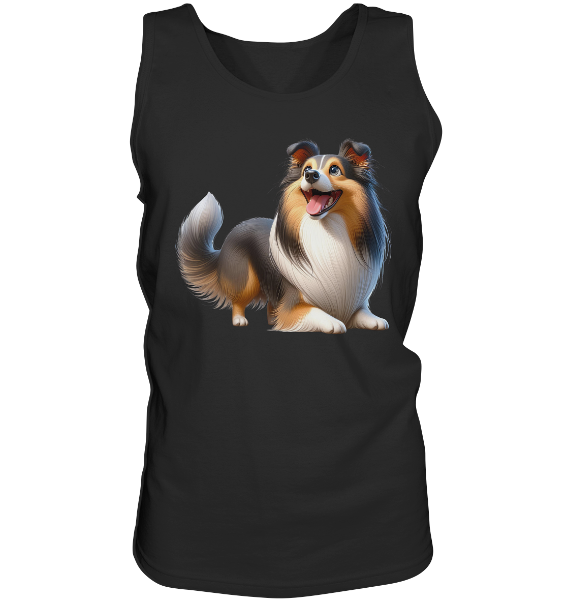 Shetland Sheepdog cartoon personalisierbar - Tank-Top