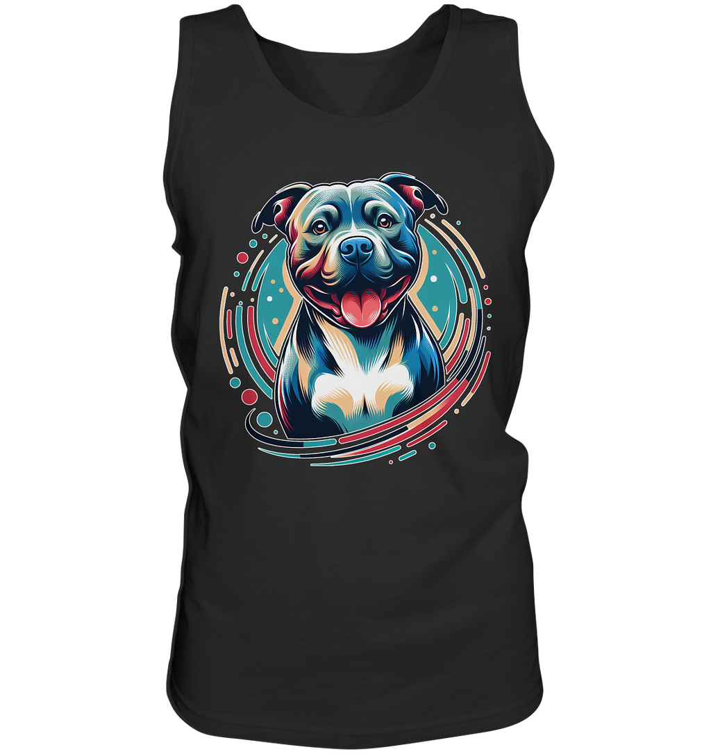 Happy Pittbull / Staffy PopArt - Tank-Top