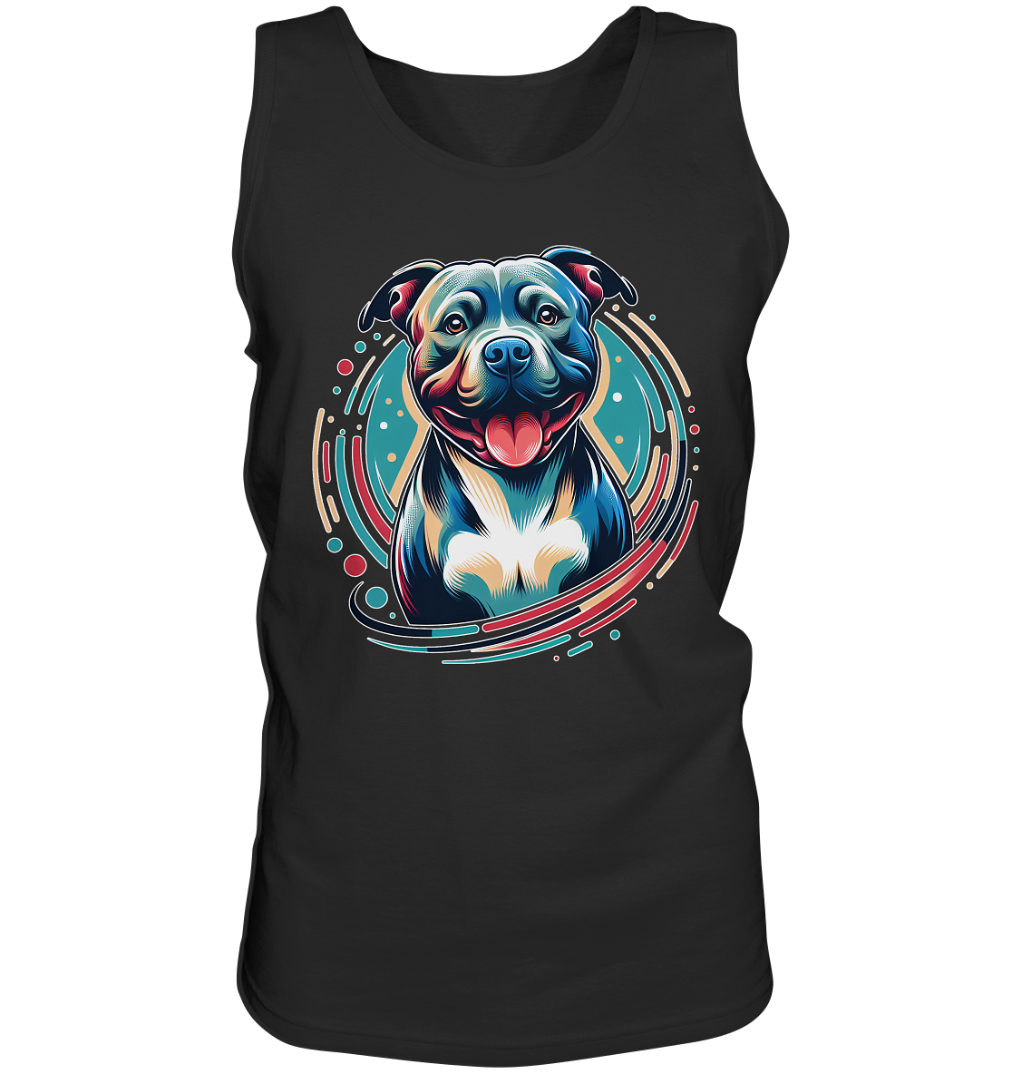 Happy Pittbull / Staffy PopArt - Tank-Top