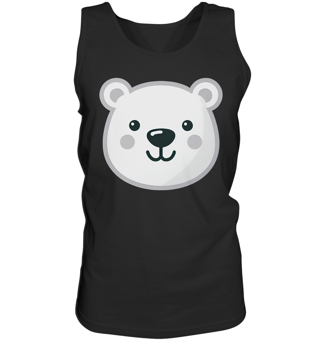 Fröhliche Eisbär Gesicht  - personalisierbar - Tank-Top