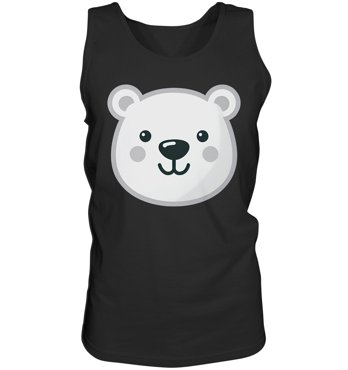 Fröhliche Eisbär Gesicht  - personalisierbar - Tank-Top