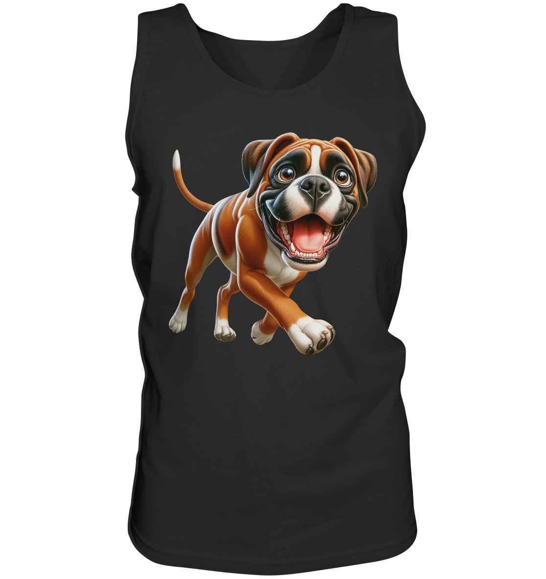 Boxer Cartoon Hund personalisierbar - Tank-Top