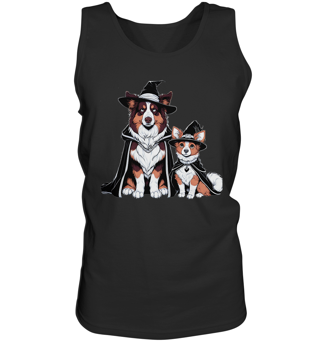 Halloween Wizard Hunde Terrier und Australian Sheppard  - Tank-Top