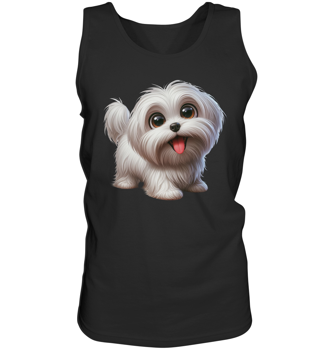 Malteser Hund Cartoon - personalisierbar - Tank-Top