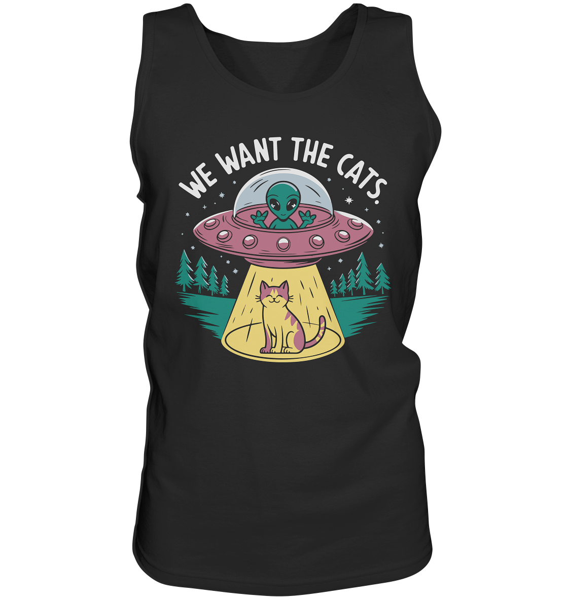 Alien und Katzen Fun Design We want the cats - Tank-Top