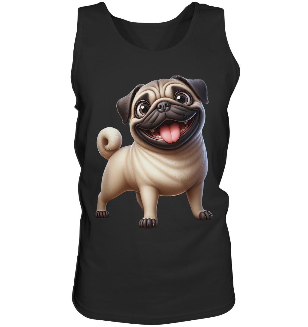 Mops Cartoon - personalisierbar - Tank-Top