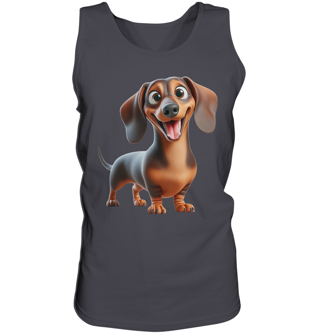 Happy Dackel Cartoon - personalisierbar - Tank-Top