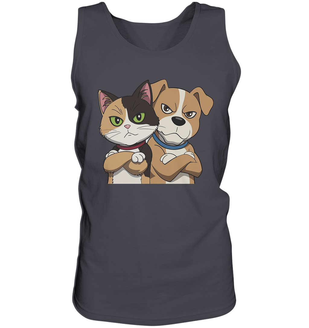 Hund und Katze grumpy - personalisierbar - Tank-Top