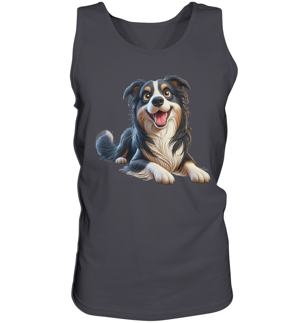 Border Collie Cartoon - personalisierbar - Tank-Top