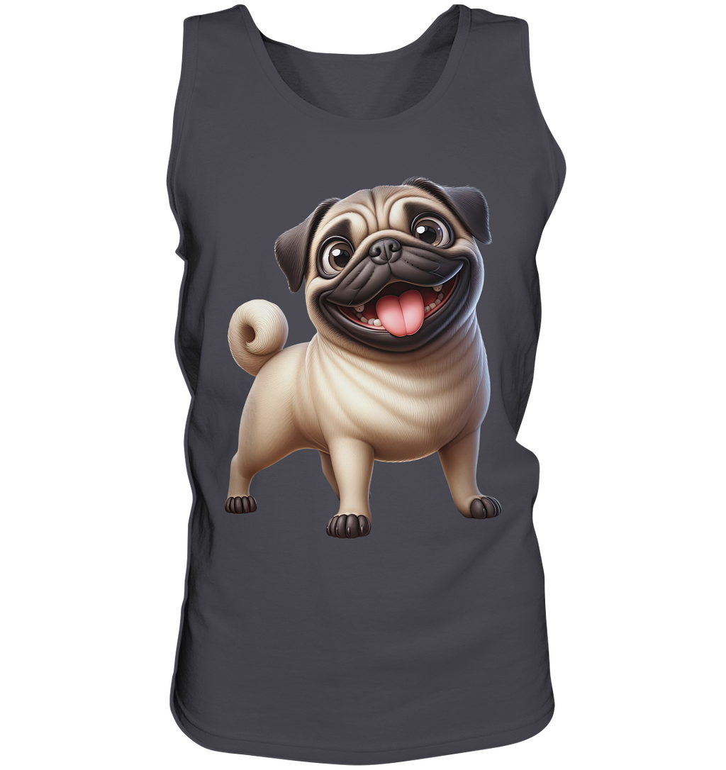 Mops Cartoon - personalisierbar - Tank-Top