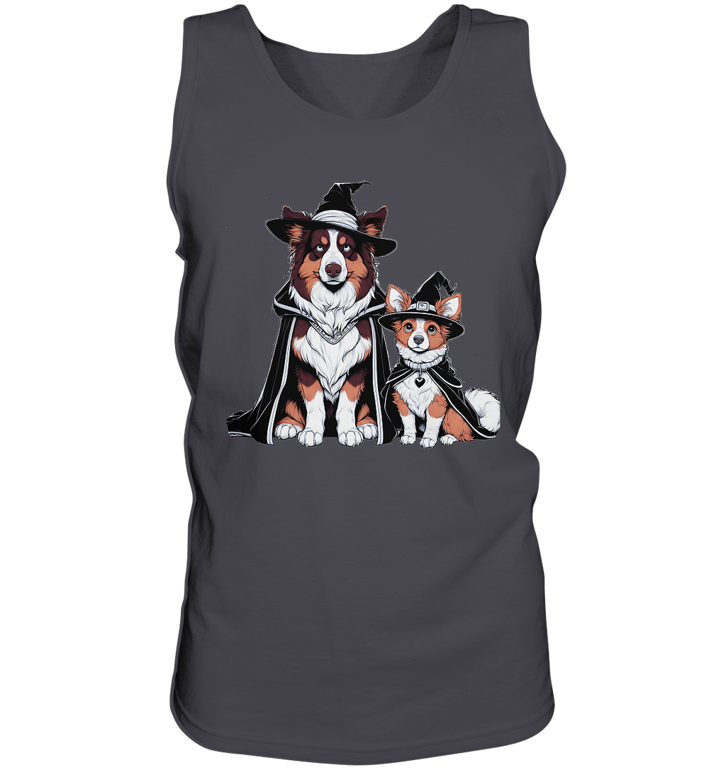 Halloween Wizard Hunde Terrier und Australian Sheppard  - Tank-Top