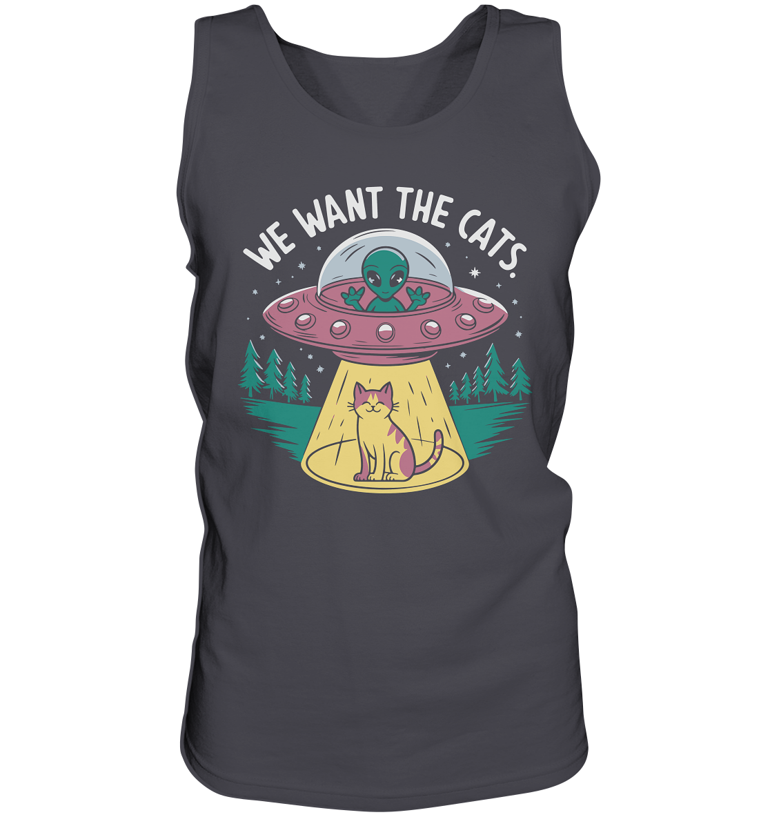 Alien und Katzen Fun Design We want the cats - Tank-Top