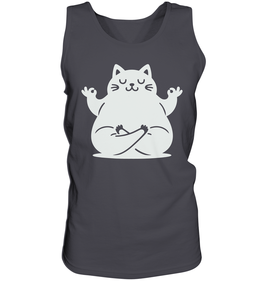 Lustige Yoga Katze - personalisierbar - Tank-Top