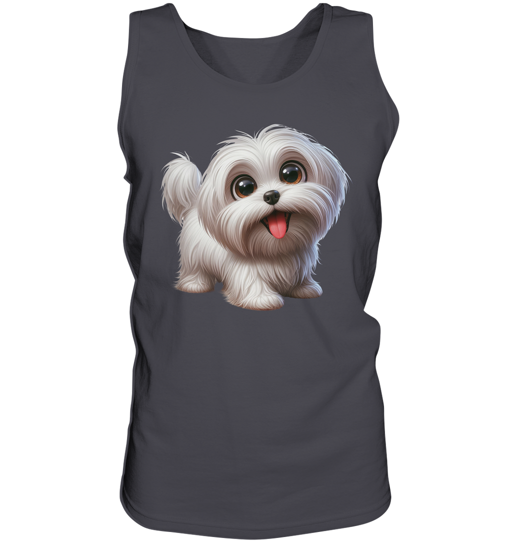 Malteser Hund Cartoon - personalisierbar - Tank-Top