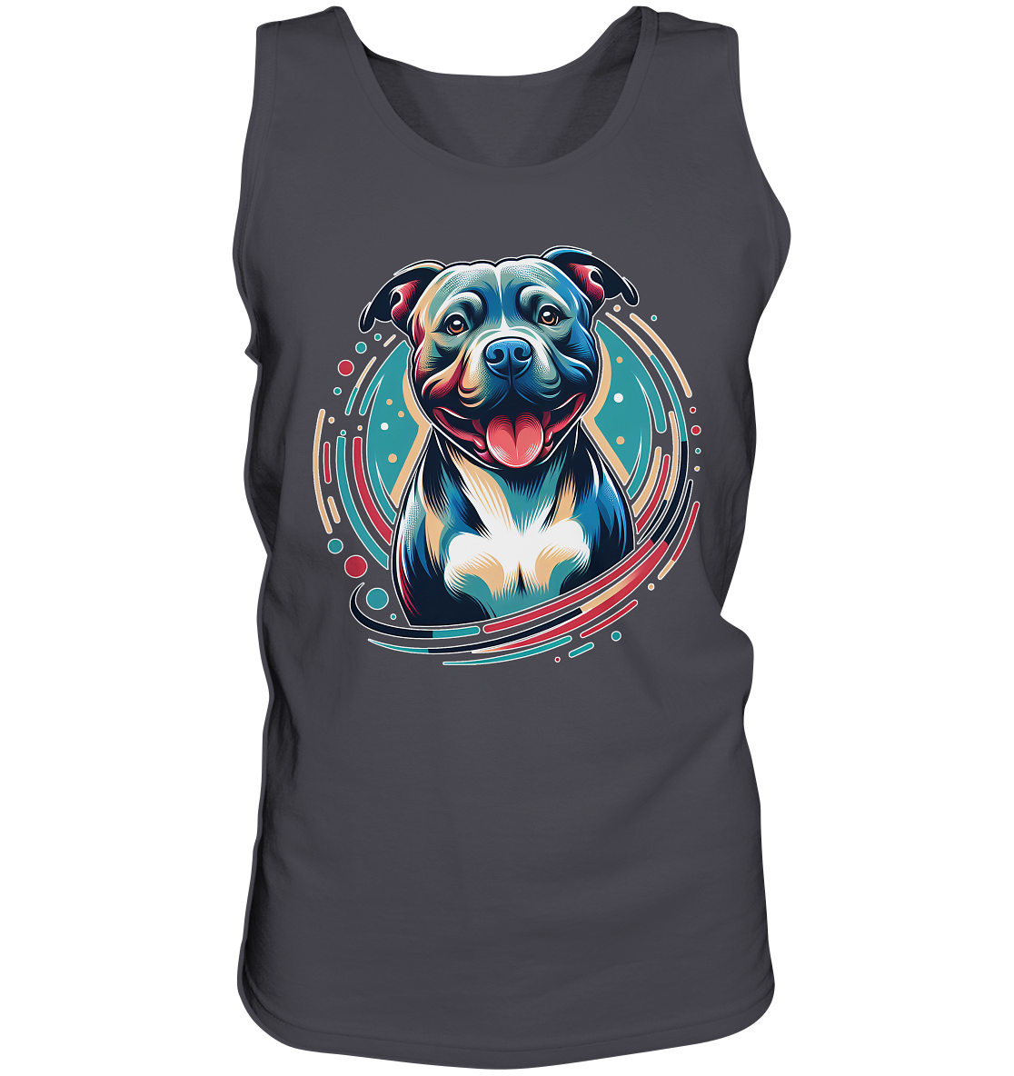 Happy Pittbull / Staffy PopArt - Tank-Top