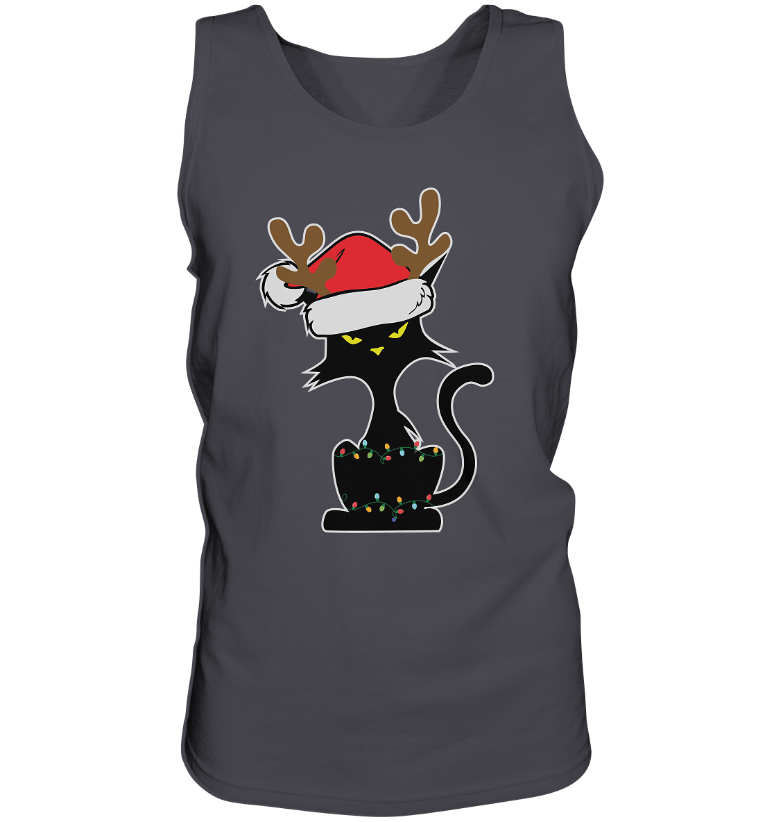 Grumpy Weihnachts Katze Cartoon - Tank-Top