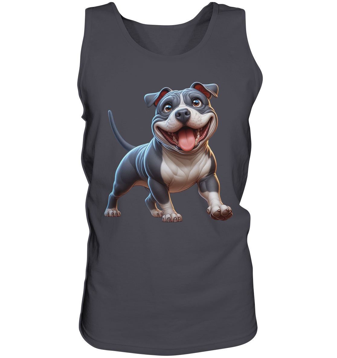 Pittbull Cartoon Hund personalisierbar - Tank-Top
