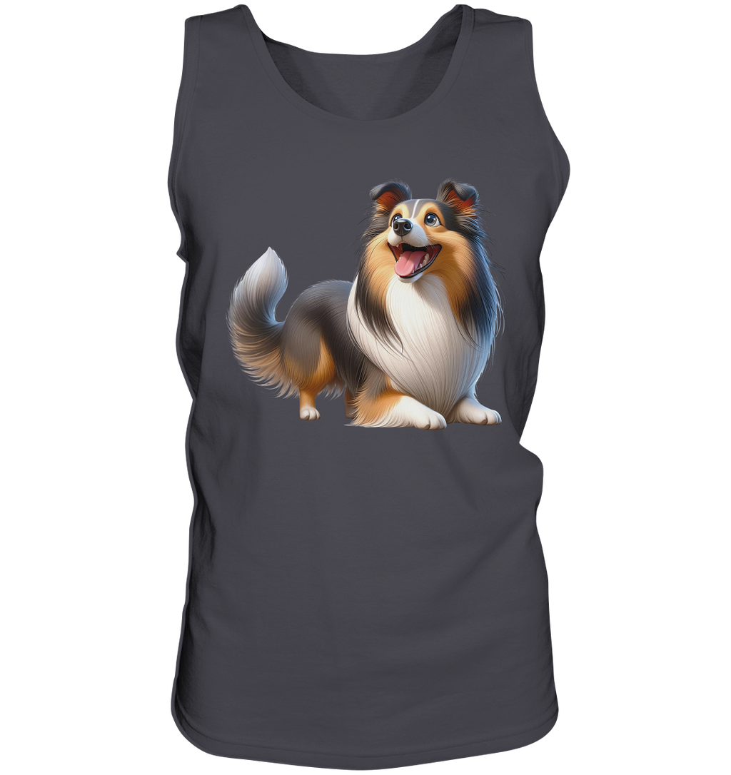 Shetland Sheepdog cartoon personalisierbar - Tank-Top