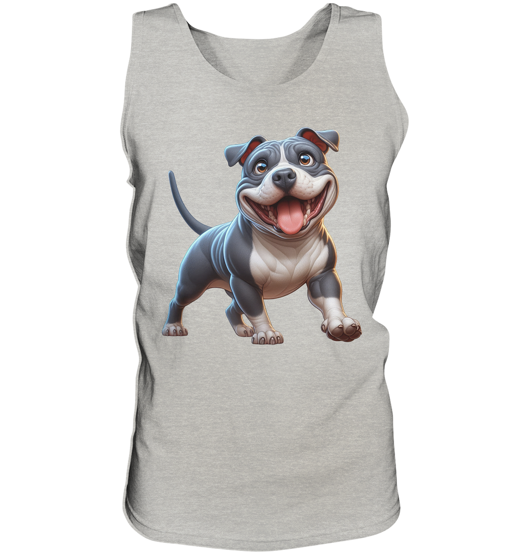 Pittbull Cartoon Hund personalisierbar - Tank-Top