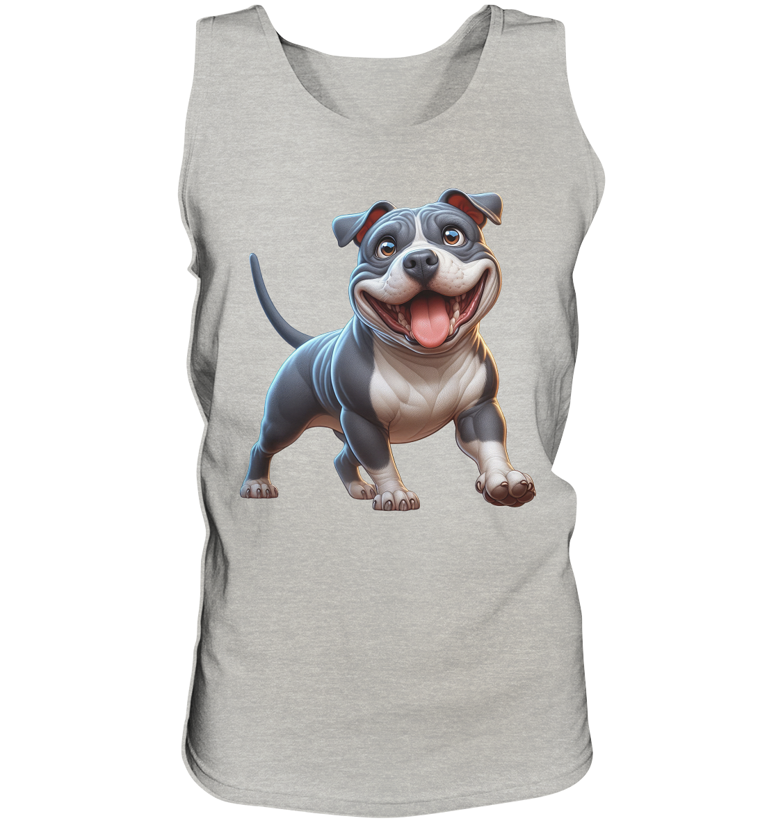Pittbull Cartoon Hund personalisierbar - Tank-Top