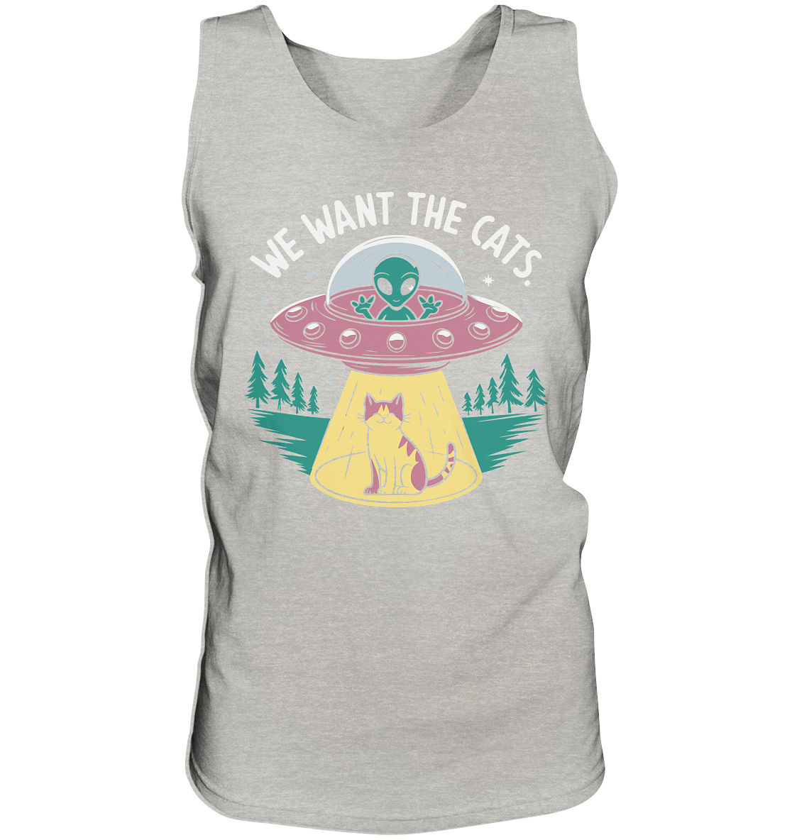 Alien und Katzen Fun Design We want the cats - Tank-Top