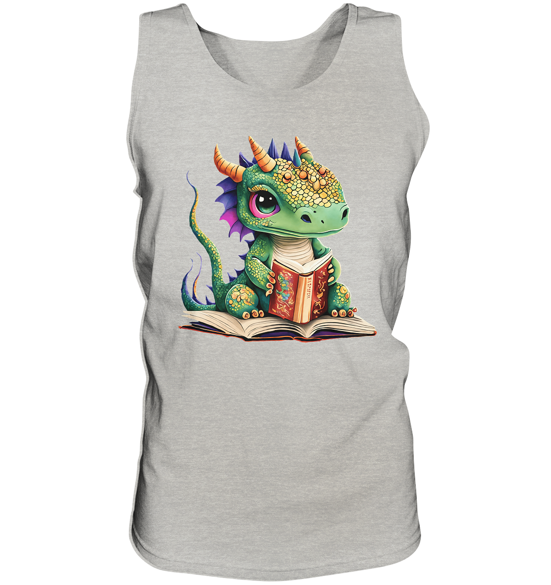 Kleiner lesender Drache -personalisierbar - Tank-Top
