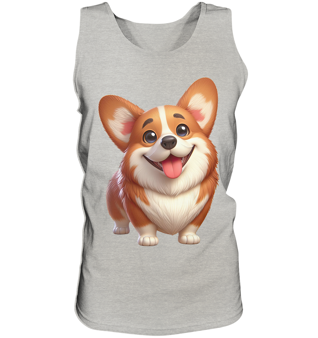 Corgi Hund Cartoon personalisierbar - Tank-Top