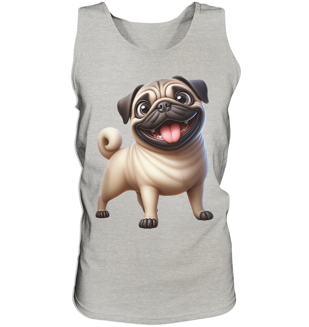 Mops Cartoon - personalisierbar - Tank-Top