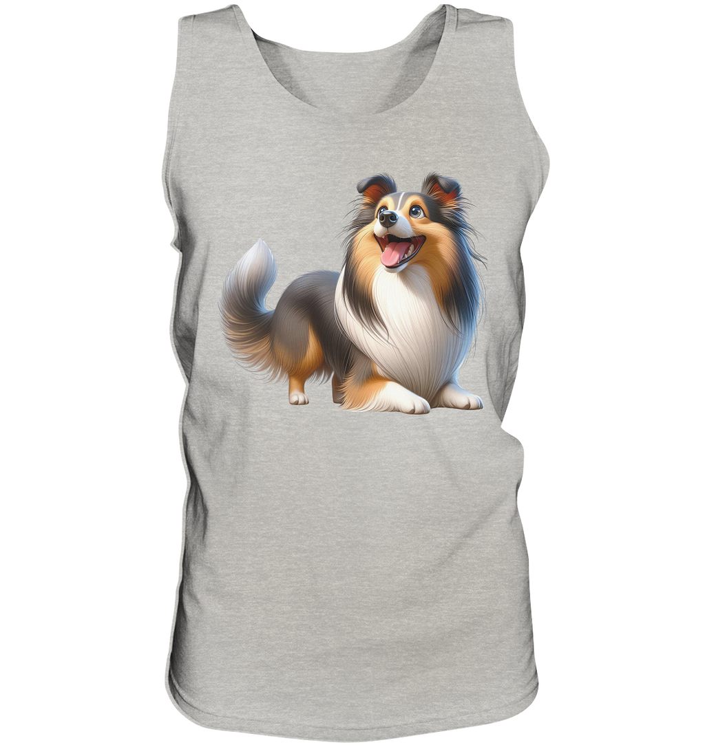 Shetland Sheepdog cartoon personalisierbar - Tank-Top