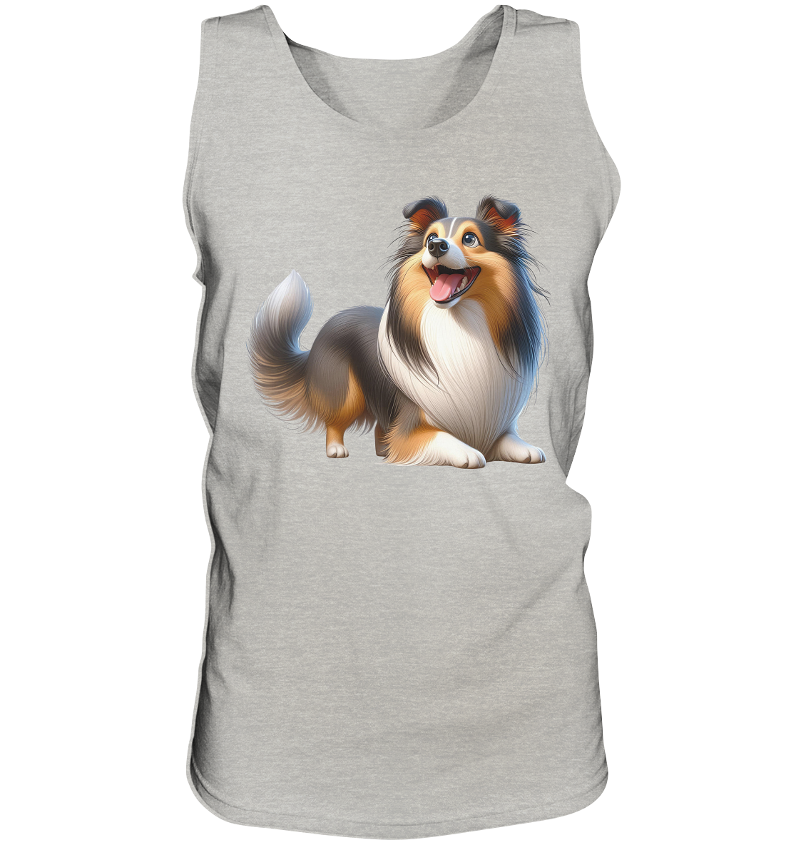 Shetland Sheepdog cartoon personalisierbar - Tank-Top