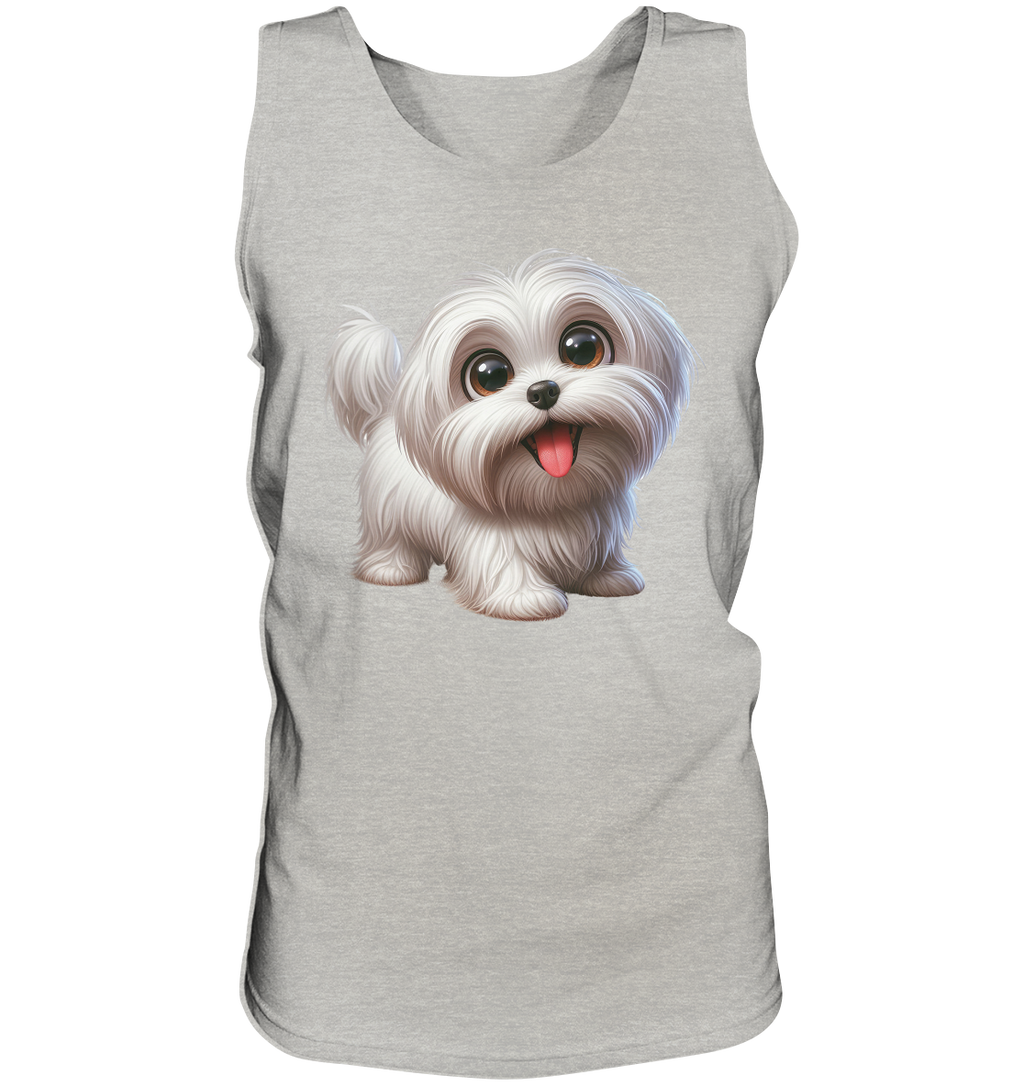 Malteser Hund Cartoon - personalisierbar - Tank-Top