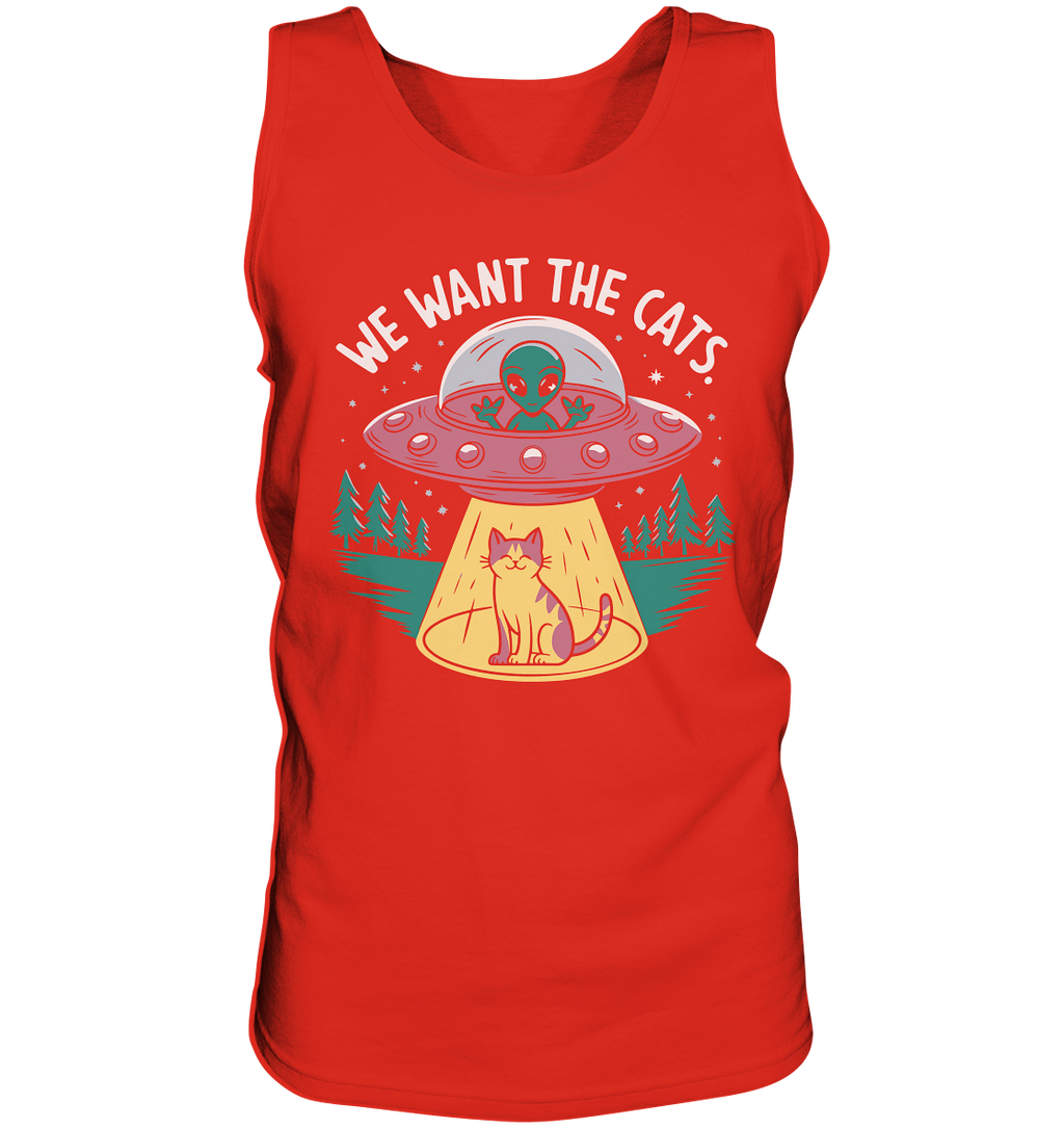Alien und Katzen Fun Design We want the cats - Tank-Top