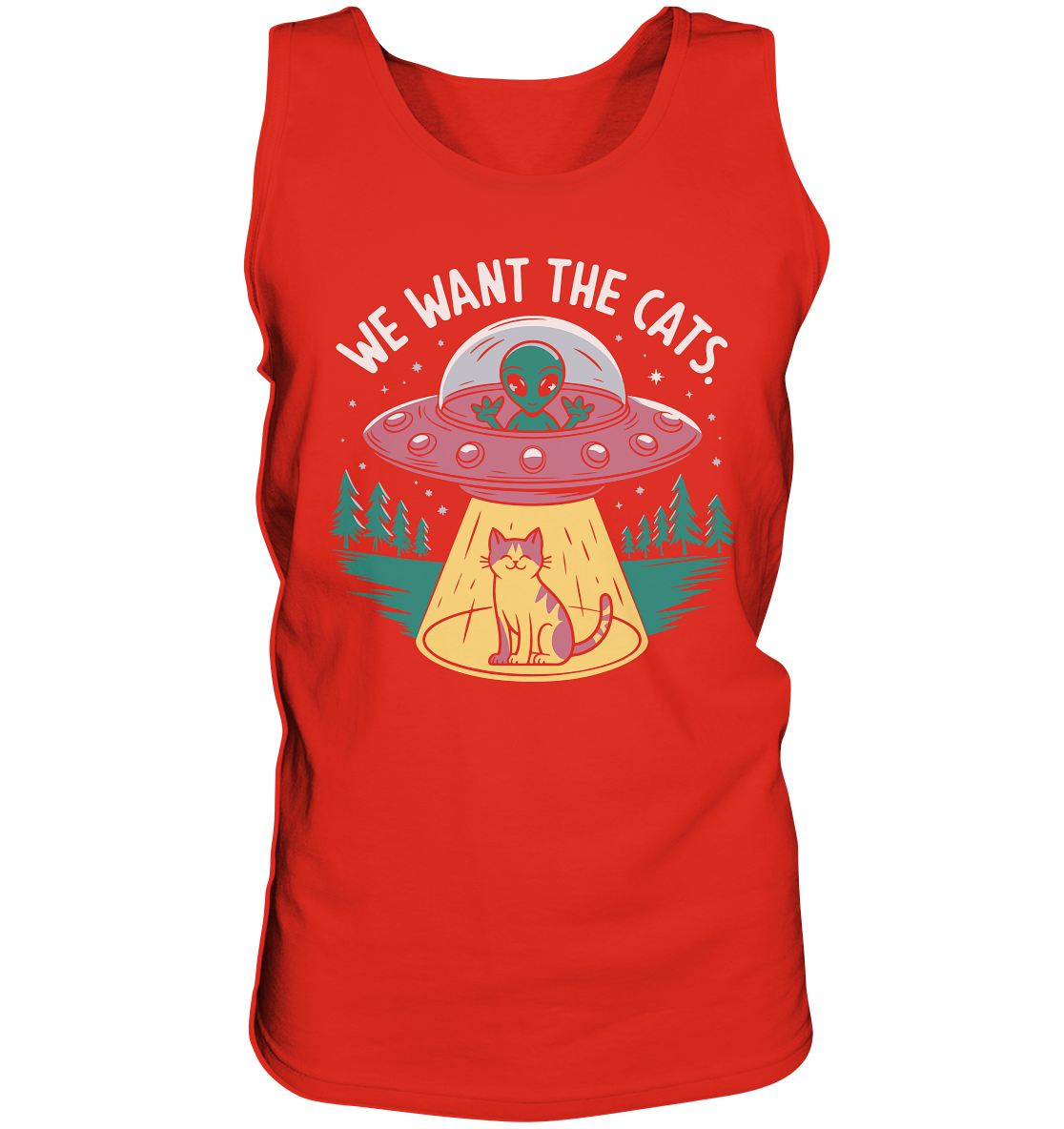 Alien und Katzen Fun Design We want the cats - Tank-Top