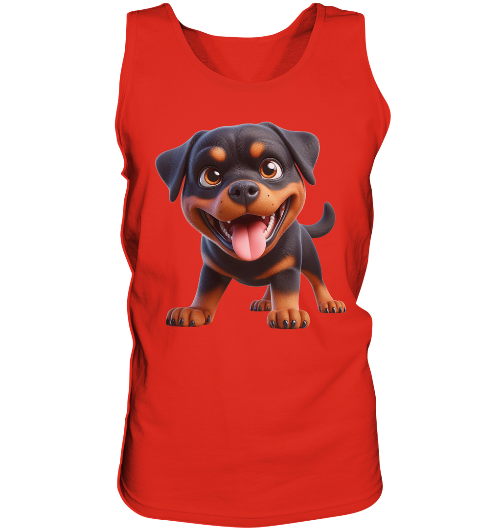Rottweiler Cartoon Hund - personalisierbar - Tank-Top