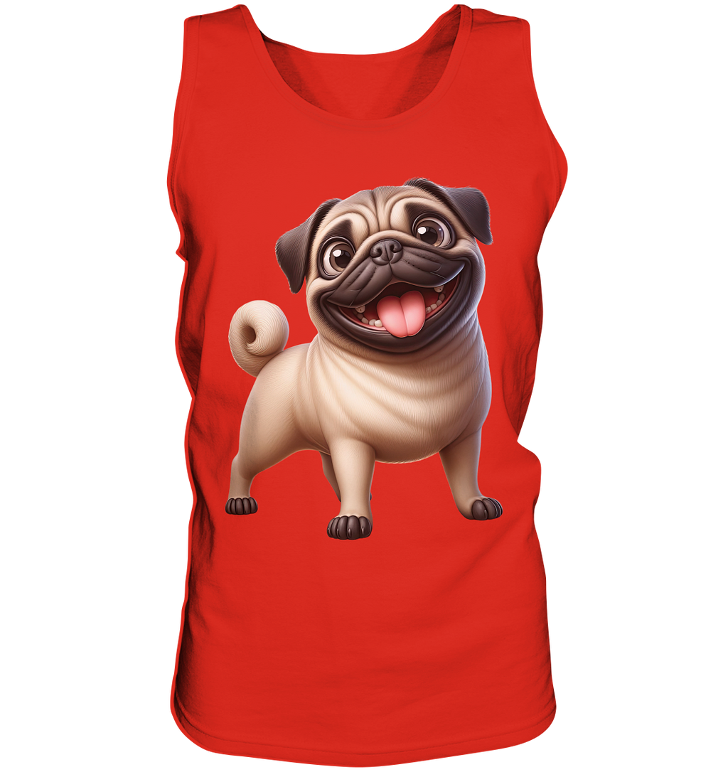 Mops Cartoon - personalisierbar - Tank-Top
