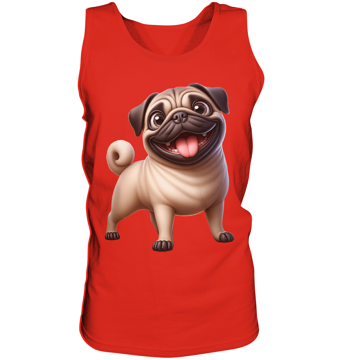 Mops Cartoon - personalisierbar - Tank-Top