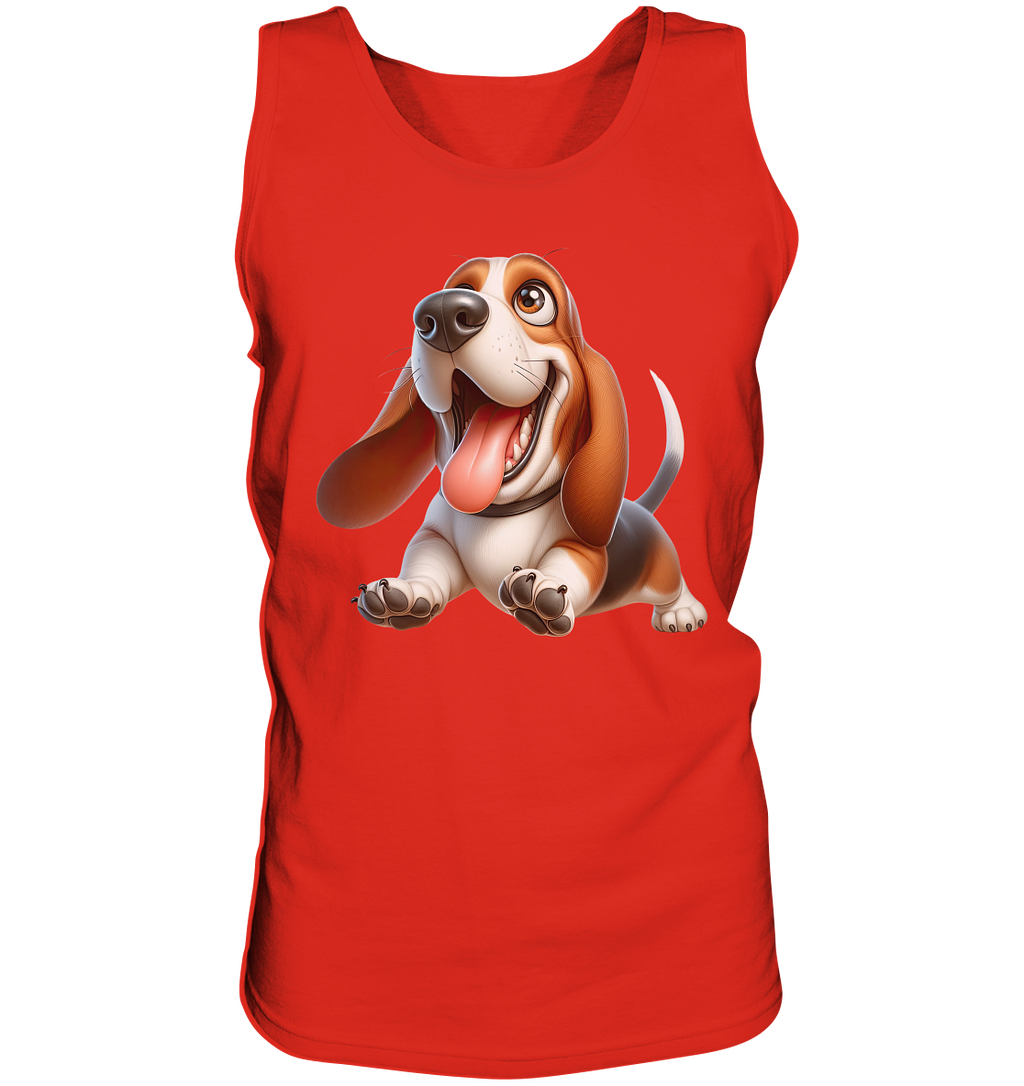Basset Hound Cartoon personalisierbar - Tank-Top