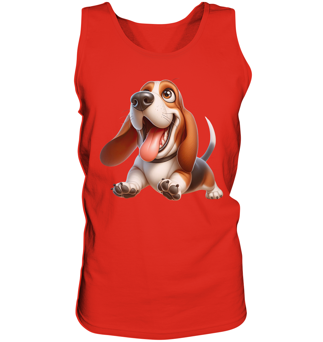 Basset Hound Cartoon personalisierbar - Tank-Top