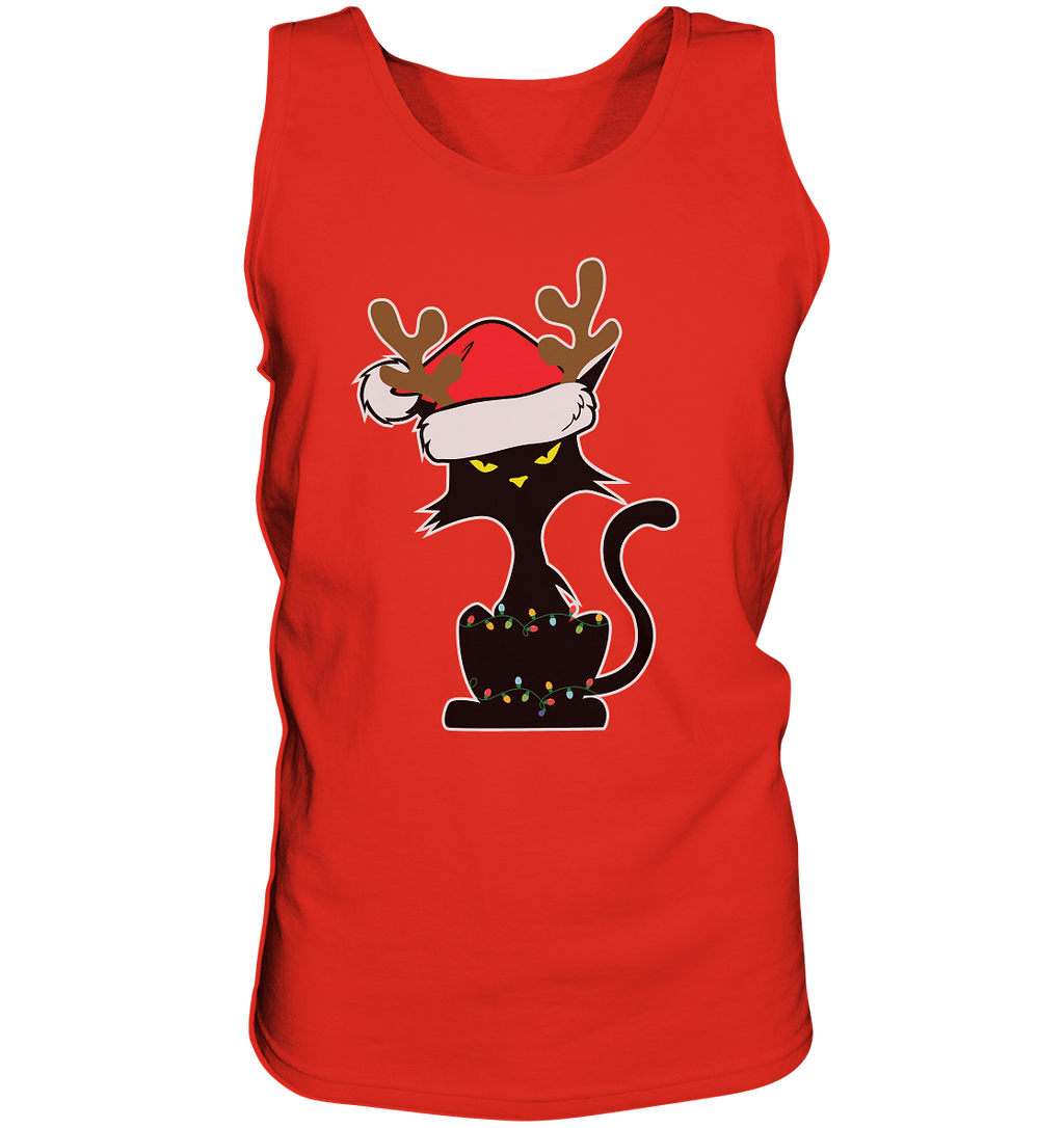 Grumpy Weihnachts Katze Cartoon - Tank-Top